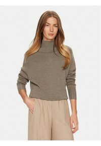 ViCOLO Sweter 77013S Brązowy Regular Fit. Kolor: brązowy. Materiał: kaszmir