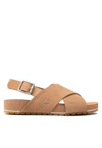 Timberland Sandały MalibuWaves Basic X Strap TB0A41MQCW81 Brązowy. Kolor: brązowy. Materiał: skóra, zamsz #1