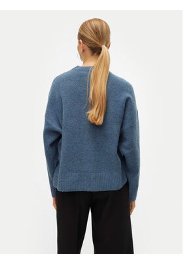 Vero Moda Sweter Boom 10320463 Niebieski Loose Fit. Kolor: niebieski. Materiał: syntetyk