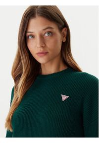 Guess Jeans Sweter W4BR08 Z3HM1 Zielony Regular Fit. Kolor: zielony. Materiał: bawełna #3