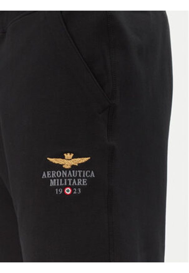 Aeronautica Militare Szorty sportowe 251BF017F459 Czarny Regular Fit. Kolor: czarny. Materiał: bawełna. Styl: sportowy