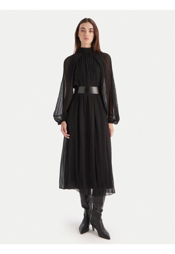 KAOS Sukienka koktajlowa RI1GX006 Czarny Regular Fit. Kolor: czarny. Materiał: syntetyk. Styl: wizytowy