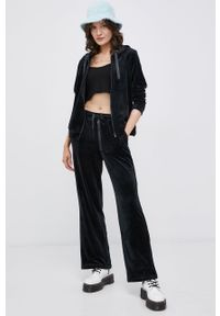 Vero Moda - Spodnie. Kolor: czarny. Materiał: dzianina. Wzór: gładki