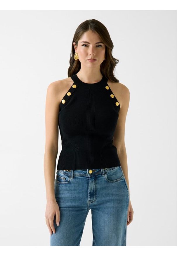 Guess Sweter 181286 Czarny Classic Fit. Kolor: czarny