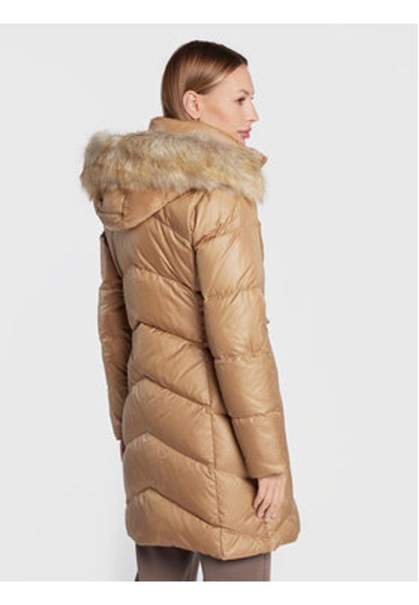 Calvin Klein Kurtka puchowa Essential K20K204953 Beżowy Regular Fit. Kolor: beżowy. Materiał: puch, syntetyk