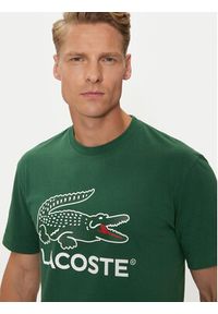 Lacoste T-Shirt TH1285 Zielony Regular Fit. Kolor: zielony. Materiał: bawełna #5