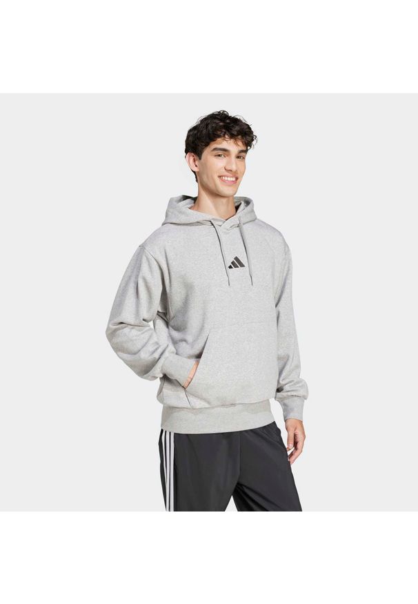 Adidas - Bluza z kapturem męska ADIDAS. Typ kołnierza: kaptur. Materiał: bawełna. Sport: joga i pilates