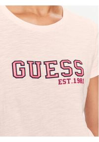 Guess T-Shirt W3YI35 K8G01 Różowy Regular Fit. Kolor: różowy. Materiał: bawełna #3