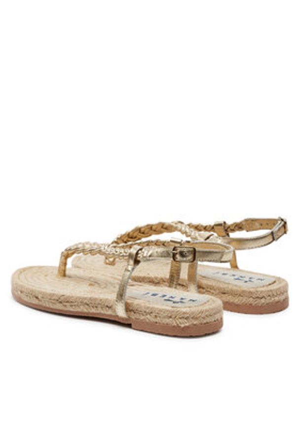 Manebi Espadryle Sandals P 8.9 Y0 Złoty. Kolor: złoty. Materiał: skóra