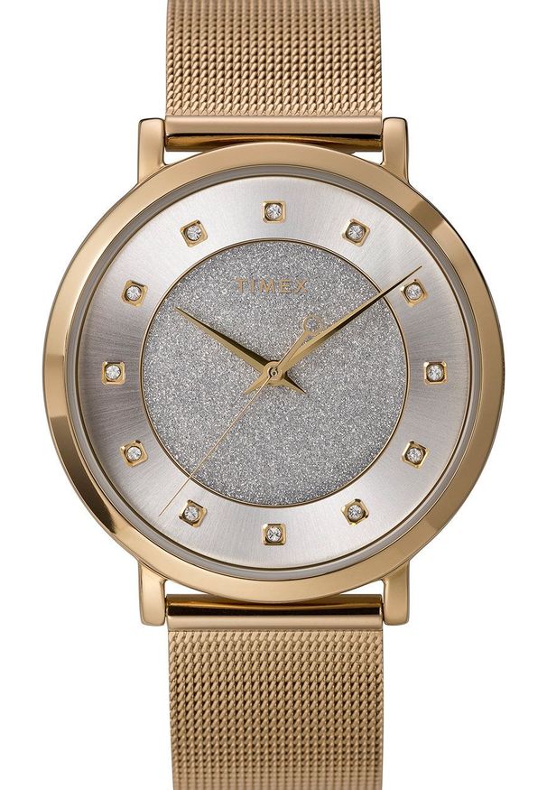 Timex zegarek TW2U67100 Celestial Opulence. Kolor: złoty. Materiał: materiał