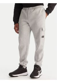 Reebok Spodnie dresowe Wada RK25147CCM Szary Regular Fit. Kolor: szary. Materiał: bawełna