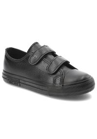 Big-Star - Czarne Trampki Big Star Buty Na Rzepy. Okazja: na uczelnię, na spacer, na co dzień. Zapięcie: rzepy. Kolor: czarny. Materiał: materiał, guma. Styl: klasyczny, elegancki, casual