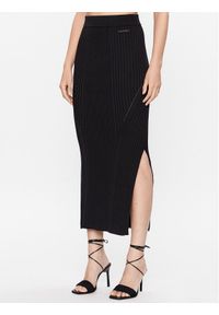 Calvin Klein Spódnica midi Iconic K20K205718 Czarny Slim Fit. Kolor: czarny. Materiał: syntetyk #1