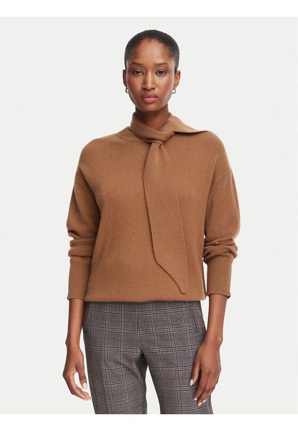 Marella Sweter Giochi 2623366174 Brązowy Regular Fit. Kolor: brązowy. Materiał: kaszmir