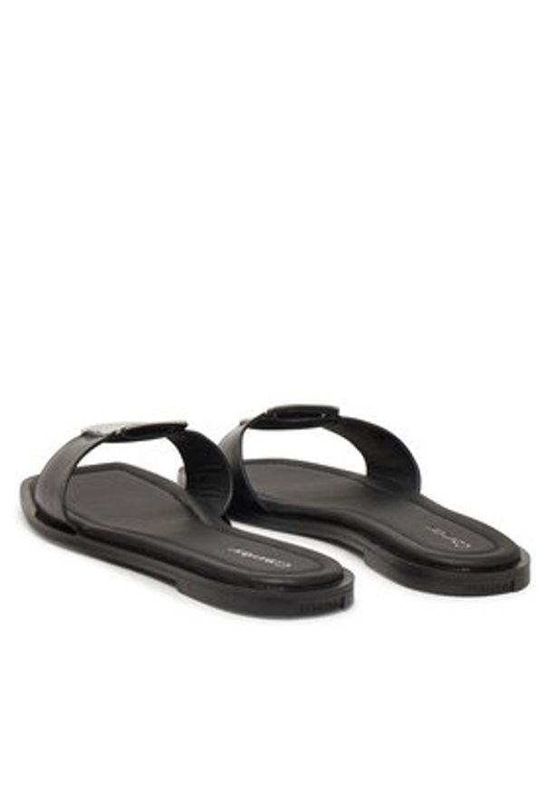 Calvin Klein Klapki Flat Slide W/Ck Hw Big - Lth HW0HW02482 Czarny. Kolor: czarny. Materiał: skóra
