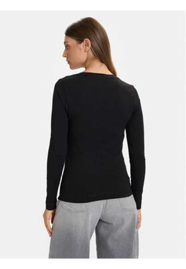 Guess Bluzka W5BI74 J1314 Czarny Slim Fit. Kolor: czarny. Materiał: bawełna