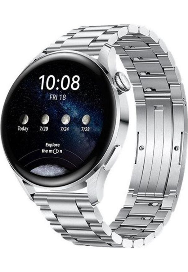 HUAWEI - Smartwatch Huawei Watch 3 Elite Srebrny (55026818). Rodzaj zegarka: smartwatch. Kolor: srebrny