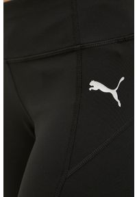 Puma legginsy treningowe RTG damskie kolor czarny gładkie. Kolor: czarny. Materiał: skóra, materiał. Wzór: gładki #3