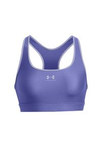 Biustonosz dla kobiet Under Armour HeatGear Mid Padless. Kolor: niebieski, szary, wielokolorowy. Sport: fitness
