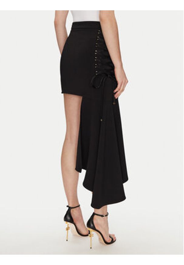 Elisabetta Franchi Spódnica mini GO-071-51E2-V340 Czarny Regular Fit. Kolor: czarny. Materiał: syntetyk