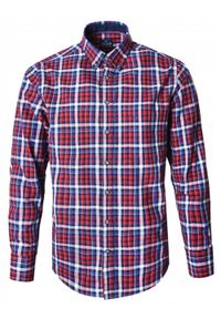 Casualowa Koszula, Kołnierzyk Button Down - Pako Jeans - Czerwona w Kratkę. Okazja: na co dzień. Typ kołnierza: button down. Kolor: czerwony. Materiał: bawełna. Wzór: kratka. Sezon: lato. Styl: casual
