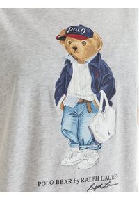 Polo Ralph Lauren T-Shirt 211A96261001 Szary Slim Fit. Typ kołnierza: polo. Kolor: szary. Materiał: bawełna #8