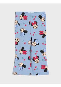 Sinsay - Spodnie flare ze wzorem Minnie Mouse - niebieski. Kolor: niebieski. Wzór: motyw z bajki #1