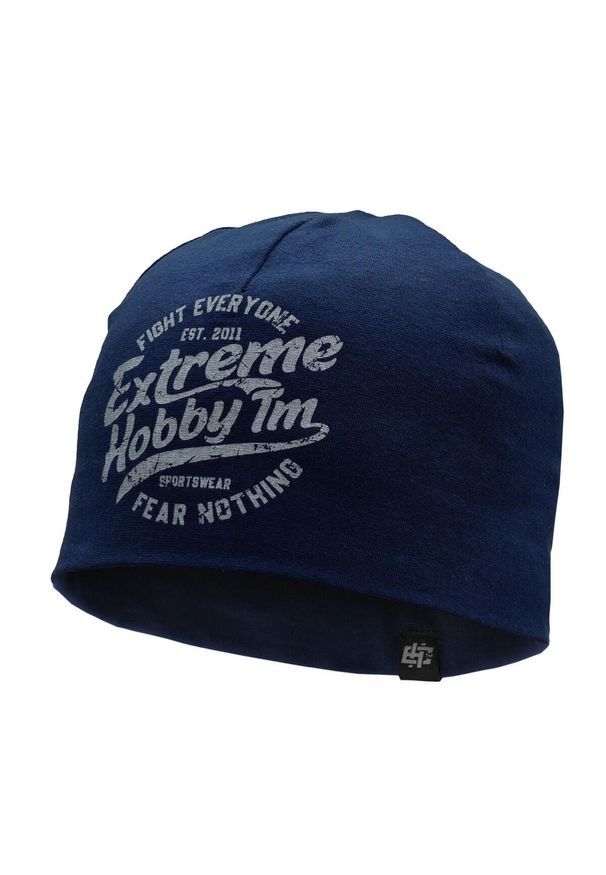 Czapka zimowa męska beanie EXTREME HOBBY WHEEL. Kolor: niebieski. Materiał: elastan, bawełna. Sezon: zima. Styl: casual