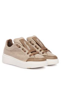 Max Mara Sneakersy Maxiws 2524766032650 Beżowy. Kolor: beżowy. Materiał: materiał, wełna #6
