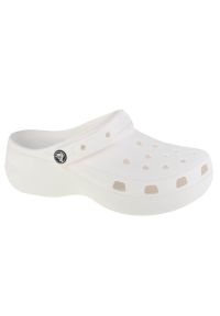 Klapki Crocs Classic Platform Clog W 206750-100 białe. Okazja: na co dzień. Kolor: biały. Materiał: materiał, guma. Obcas: na platformie. Styl: casual #8