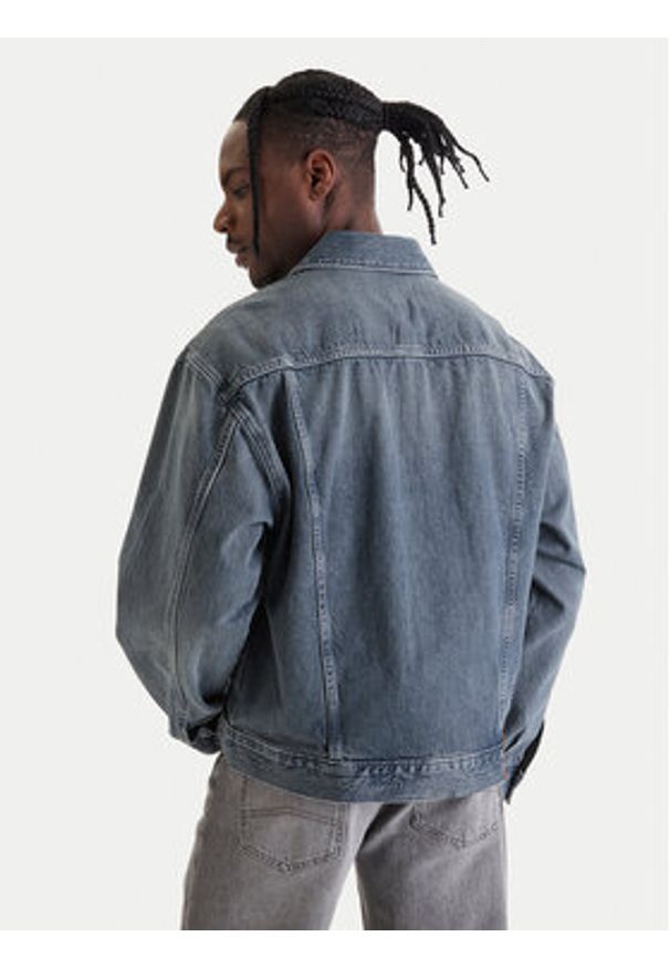 Calvin Klein Jeans Kurtka jeansowa 90s LV04RF723G Szary Regular Fit. Kolor: szary. Materiał: bawełna