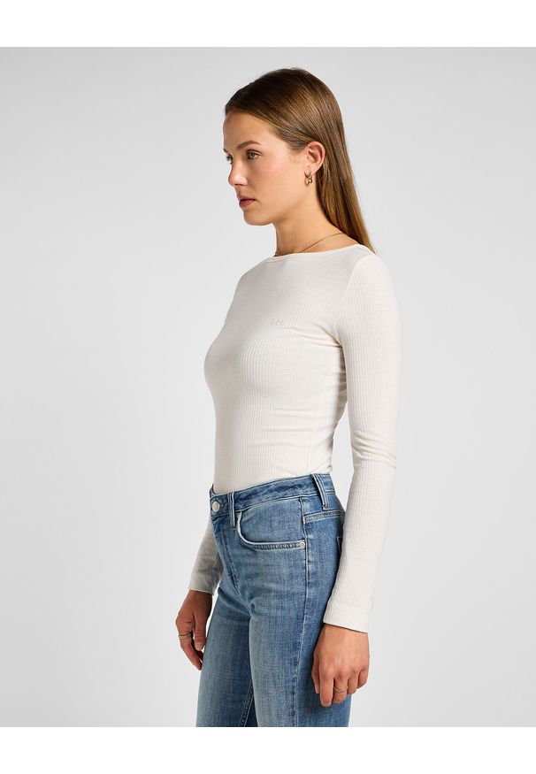 Lee - DAMSKA KOSZULKA LEE LS BOAT NECK TEE ECRU 112355203