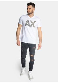 Koszulka męska biała Armani Exchange 3LZTBA ZJ5LZ 1100. Kolor: biały #2