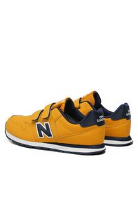 New Balance Sneakersy GV500VG1 Żółty. Kolor: żółty. Materiał: skóra