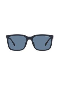 Armani Exchange okulary przeciwsłoneczne męskie kolor granatowy. Kształt: prostokątne. Kolor: niebieski