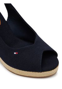 TOMMY HILFIGER - Tommy Hilfiger Espadryle Flag High Wedge Espad Slingback FW0FW08597 Granatowy. Kolor: niebieski. Materiał: materiał #6