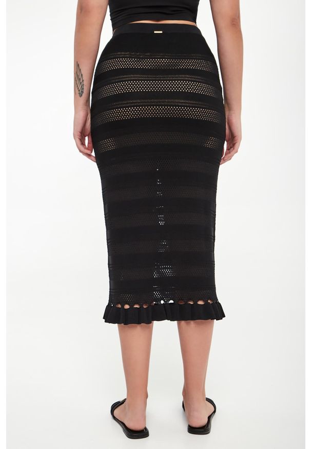 Twinset Milano - Spódnica ażurowa midi TWINSET. Wzór: ażurowy