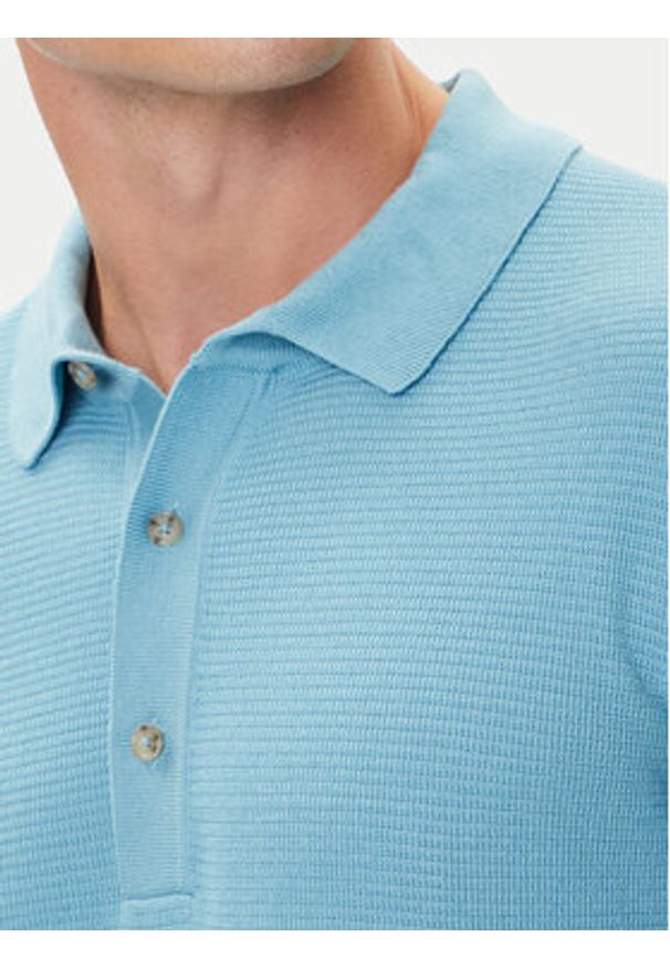 BOSS Polo H-Iannotti 50543148 Niebieski Regular Fit. Typ kołnierza: polo. Kolor: niebieski. Materiał: lyocell