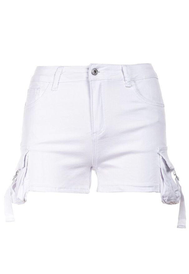 Renee - Białe Szorty Kimodelia. Stan: podwyższony. Kolor: biały. Materiał: jeans. Styl: sportowy