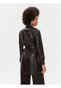 DKNY Sukienka skórzana P2HBTO59 Czarny Regular Fit. Kolor: czarny. Materiał: syntetyk #4