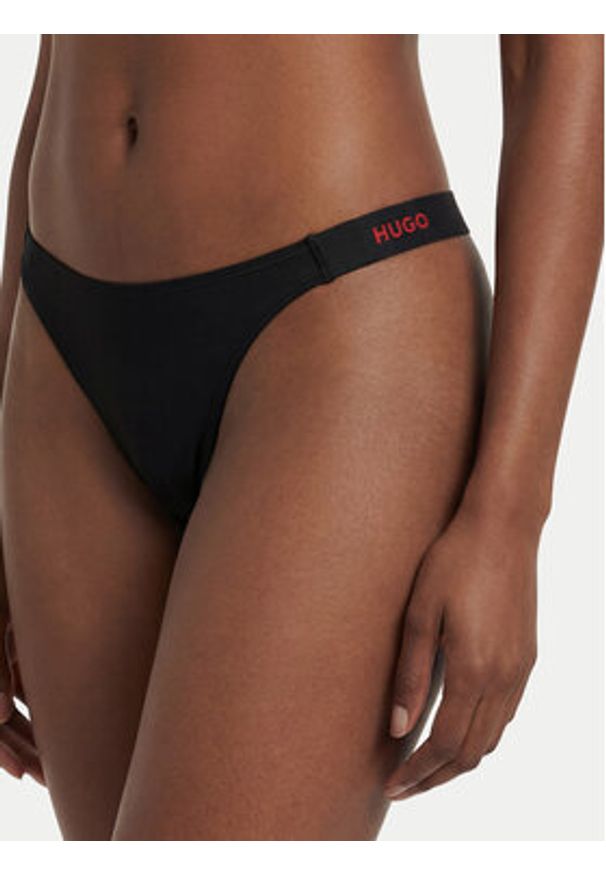 Hugo - HUGO Stringi 50557094 Czarny. Kolor: czarny. Materiał: bawełna