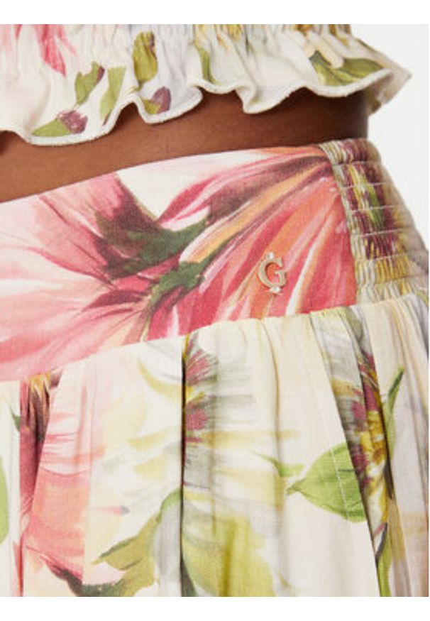 Guess Spódnica plisowana W5GD64 WH4S2 Kolorowy Regular Fit. Materiał: wiskoza. Wzór: kolorowy