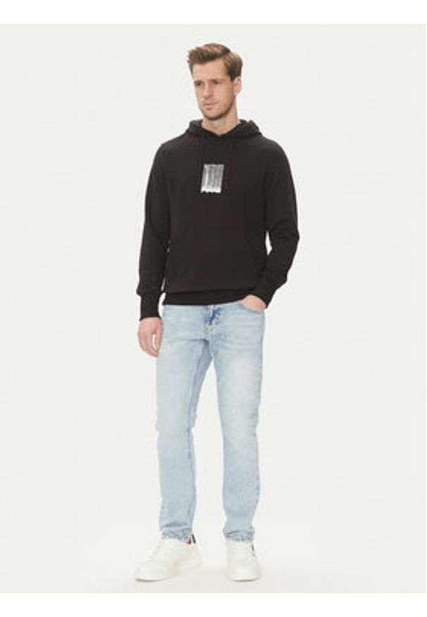 Calvin Klein Jeans Bluza Brush Stroke J30J327525 Czarny Regular Fit. Kolor: czarny. Materiał: bawełna