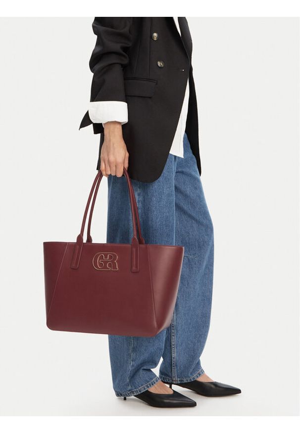 Gino Rossi Torebka CEO-EDELWEIS Bordowy. Kolor: czerwony
