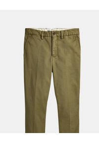 Ralph Lauren - RALPH LAUREN - Ciemnozielone spodnie typu Chino. Okazja: na co dzień. Kolor: zielony. Materiał: materiał. Styl: casual