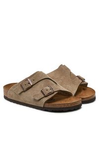 Birkenstock Klapki Zürich 50463 Brązowy. Kolor: brązowy. Materiał: skóra #3