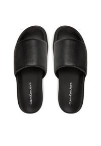 Calvin Klein Jeans Klapki Flat Molded Slide Sandal Lth YM0YM01225 Czarny. Kolor: czarny. Materiał: skóra #3