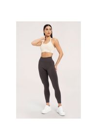 GYM GLAMOUR - Legginsy fitness damskie Gym Glamour flexible 2.0. Kolor: brązowy. Sport: fitness