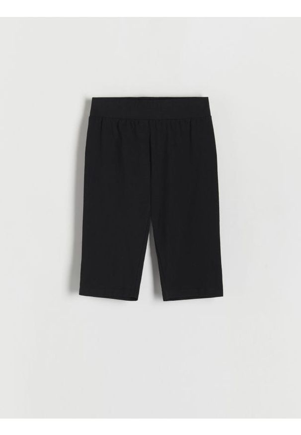Reserved - Bawełniane kolarki - czarny. Kolor: czarny. Materiał: bawełna