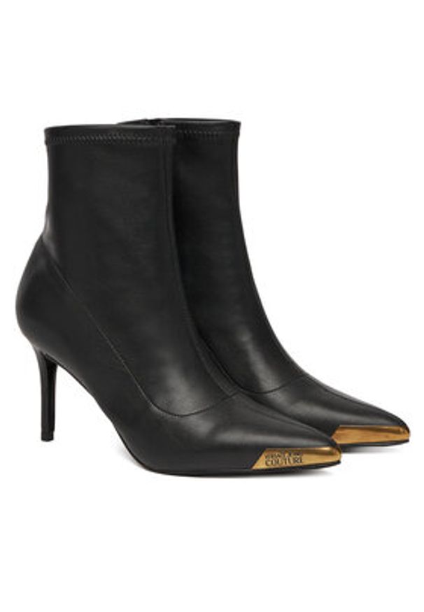 Versace Jeans Couture Botki 79VA3S51 Czarny. Kolor: czarny. Materiał: skóra